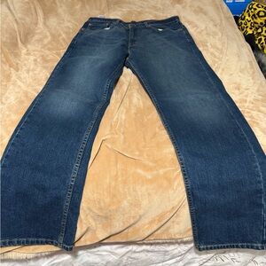 Levi's Men's Dark Blue Relaxed 505 Jeans 35x32